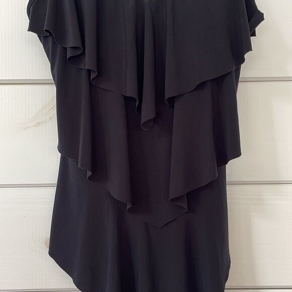 Magicsuit  Rita Wireless Ruffle Tankini Black 6006044 Size 10 - Picture 4 of 11
